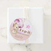 Pop es, wenn sie Teddy Bear Baby Dusche Pop Geschenkanhänger (Beispiel)