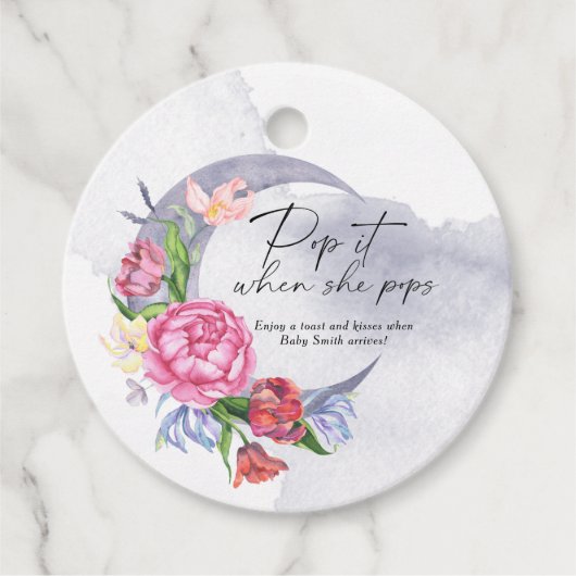 Pop es, wenn sie über den Mond Pop Geschenkanhänger (Vorderseite)