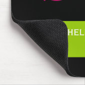 Pop-Farben in Rosa Grün und Schwarz Mousepad (Ecke)