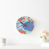 Pop-Farbige Fische Runde Wanduhr (Zuhause)
