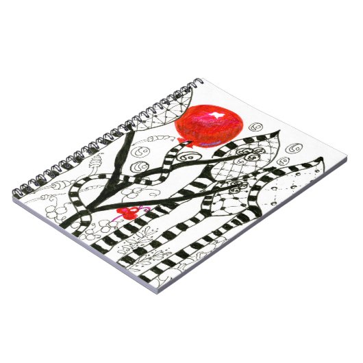 Pop Farbroter Ballon Zendoodle fantasievollen Notizblock (Linke Seite)