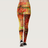 Pop Fashion Pizza Pizzaria Pizzeria Leggings (Rückseite)