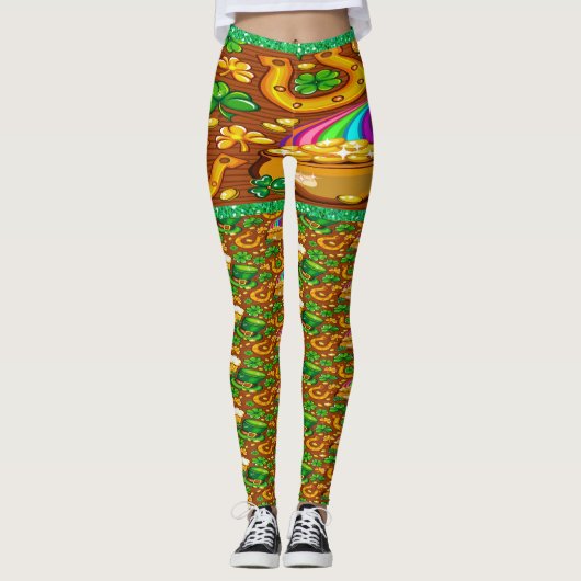 Pop Fashion St. Patrick's Day Leggings (Vorderseite)