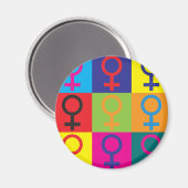 Pop Feminismus Kunst Magnet (Vorderseite/Rückseite)