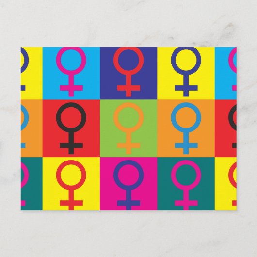 Pop Feminismus Kunst Postkarte (Vorderseite)