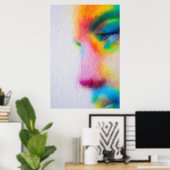 Pop Femme: Farbexplosion Poster (Heimbüro)