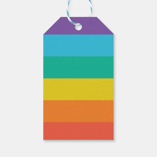 Pop-Fidget-Klasse Valentine Regenbogen Geschenkanhänger (Rückseite)