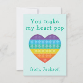 Pop-Fidget-Klasse Valentine Regenbogen-Karte Dankeskarte