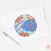 Pop Fish Runder Aufkleber (Umschlag)