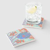 Pop Fish Steinuntersetzer (Seitenansicht)