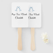 Pop fizz clink blue champagne bottle new year fächer (Vorne und Hinten)