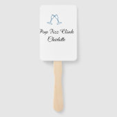 Pop fizz clink blue champagne bottle new year fächer (Rückseite)