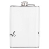 Pop fizz clink blue champagne bottle new year flachmann (Rückseite)