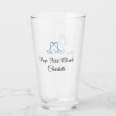 Pop fizz clink blue champagne bottle new year glas (Rückseite)