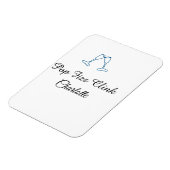 Pop fizz clink blue champagne bottle new year magnet (Linke Seite)