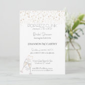 Pop Fizz Clink Brautparty Einfärbung Einladung (Stehend Vorderseite)