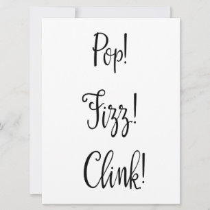 "Pop! Fizz! Clink!" Bubbly Bar Sign