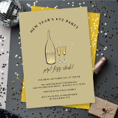Pop Fizz Clink Champagne Cheers Silvesterabend Par Einladung