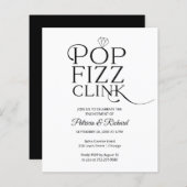 Pop Fizz Clink Einladung (Vorne/Hinten)