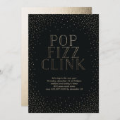 POP FIZZ CLINK EINLADUNG (Vorne/Hinten)