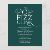 Pop Fizz Clink Einladung (Vorderseite)