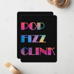 Pop Fizz Clink Einladung Cocktails