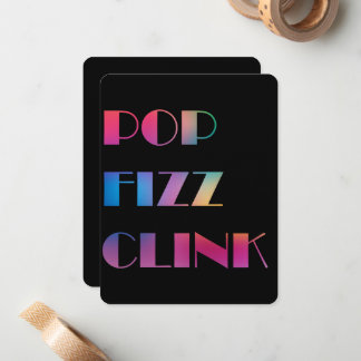 Pop Fizz Clink Einladung Cocktails