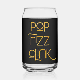 Pop Fizz Clink Elegante Typografie Dosenglas