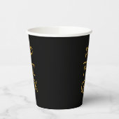 Pop Fizz Clink Elegante Typografie Pappbecher (Links)