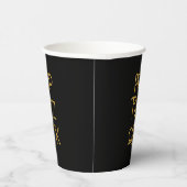Pop Fizz Clink Elegante Typografie Pappbecher (Rechts)