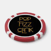 Pop Fizz Clink Elegante Typografie Pokerchips (Einzeln)