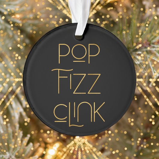 Pop Fizz Clink Elegantes Typografie-Foto Ornament