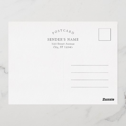 Pop Fizz Clink Foil Holiday Party Postkarte (Rückseite)