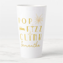Pop Fizz Clink Gold Typografie Silvester