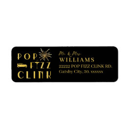Pop Fizz Clink Gold Typograpy Modern New Years Eve