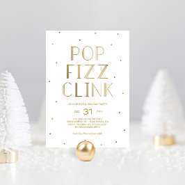 Pop Fizz Clink Holiday Party Silvester Party Einladung