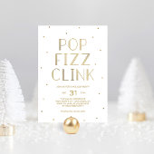 Pop Fizz Clink Holiday Party Silvester Party Einladung