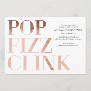 Pop Fizz Clink Imitate Folie Holiday Business Part Einladung