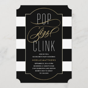 Pop Fizz Clink Junggeselinnen-Abschied Einladung