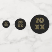 Pop Fizz Clink Moderne Typografie Neujahr Konfetti (Rückseiten)
