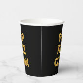 Pop Fizz Clink Moderne Typografie Neujahr Pappbecher (Rechts)