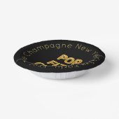 Pop Fizz Clink Moderne Typografie Neujahr Pappteller (Gewinkelt)