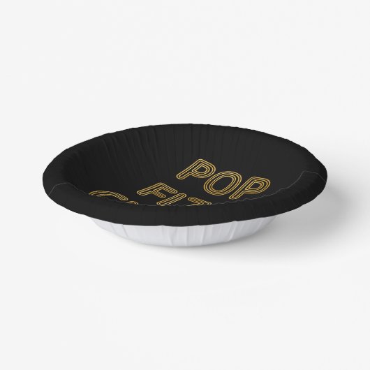 Pop Fizz Clink Moderne Typografie Neujahr Pappteller (Gewinkelt)