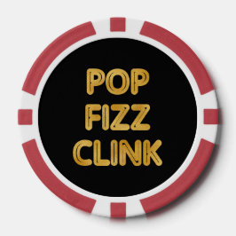 Pop Fizz Clink Moderne Typografie Neujahr Pokerchips