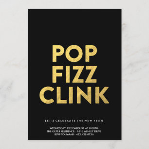 POP FIZZ CLINK! - Party Einladung der Silvester