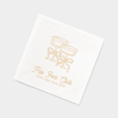 Pop Fizz Clink Personalisiert Happy Neujahr Napkin Servietten Mit Folie (Links)