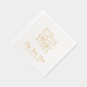 Pop Fizz Clink Personalisiert Happy Neujahr Napkin Servietten Mit Folie (Rechts)