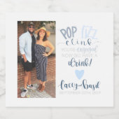 Pop Fizz Clink Weinkultur und Erde Schaumweinetikett (Einzelnes Label)