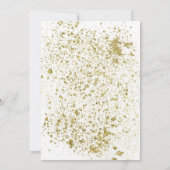 Pop Fizz Clink Weißes Gold Staub Brautparty Einladung (Rückseite)