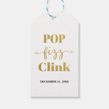 POP FIZZ CLINK White & Gold-Geschenkmarke